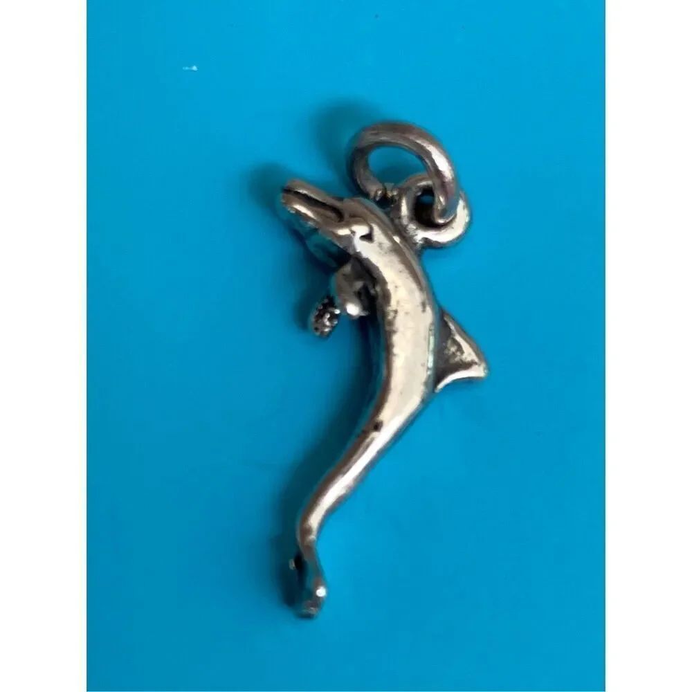 Dolphin Sterling Silver Jewelry Charm #sea life #dolphin #beach
